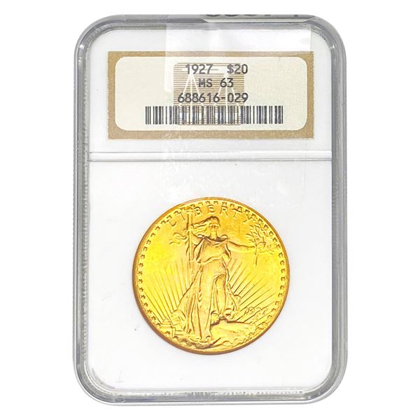 1927 $20 Gold Double Eagle NGC MS63