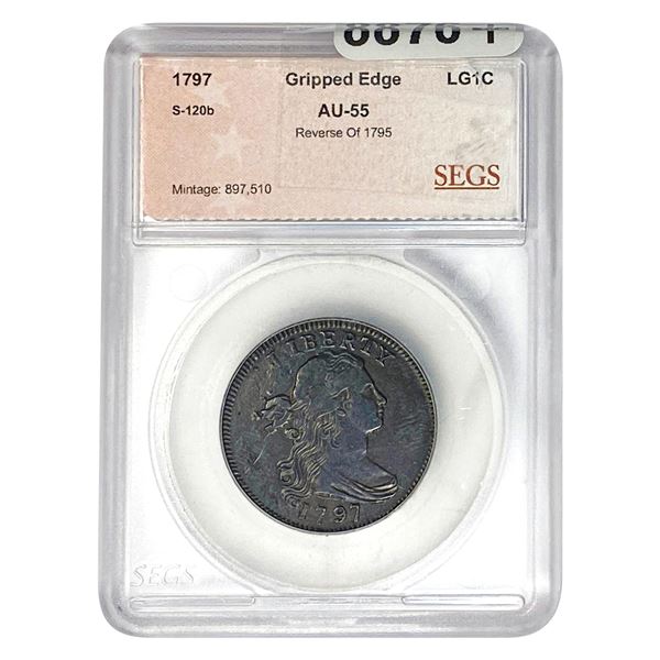 1797 Liberty Cap Large Cent SEGS AU55