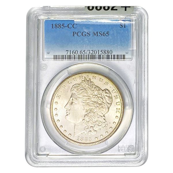 1885-CC Morgan Silver Dollar PCGS MS65