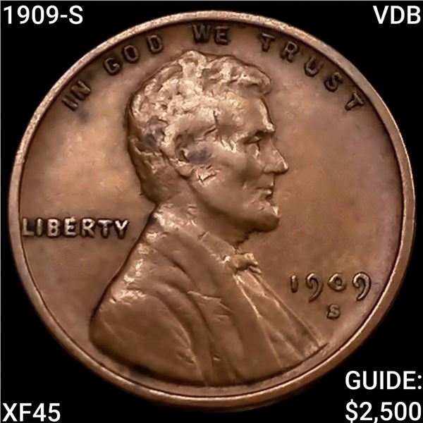 1909-S VDB Wheat Cent NEARLY UNCIRCULATED