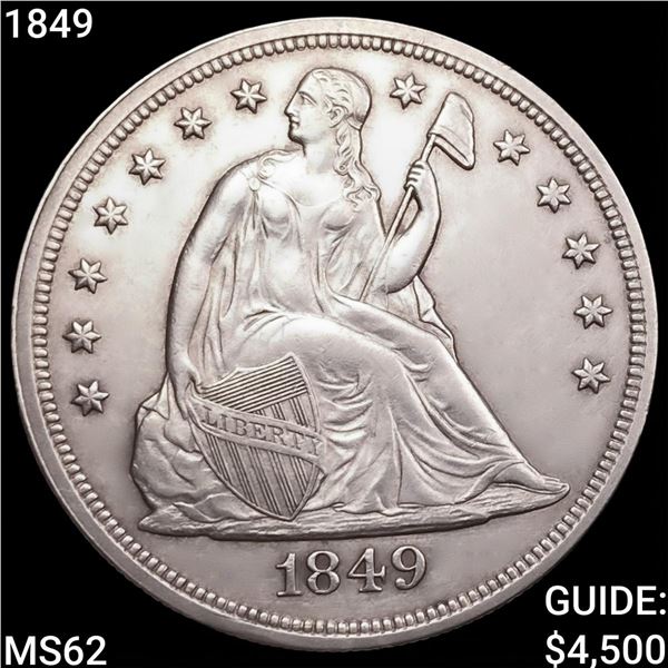 1849 Seated Liberty Dollar UNCIRCULATED