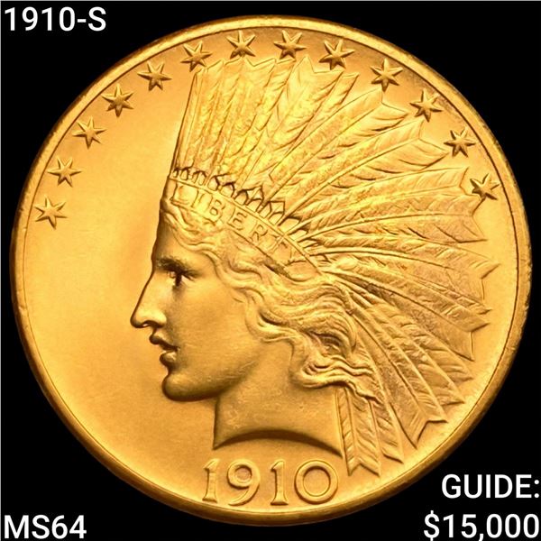 1910-S $10 Gold Eagle CHOICE BU
