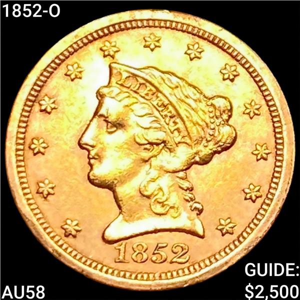1852-O $2.50 Gold Quarter Eagle CHOICE AU