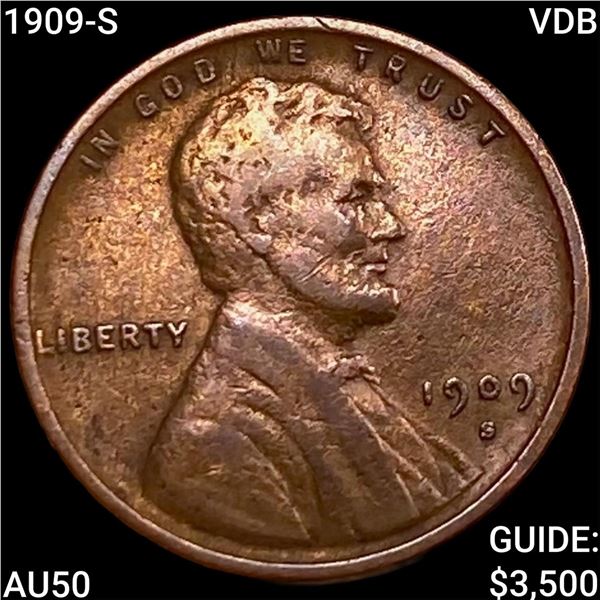 1909-S VDB Wheat Cent CLOSELY UNCIRCULATED
