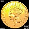 Image 1 : 1855 $3 Gold Piece HIGH GRADE