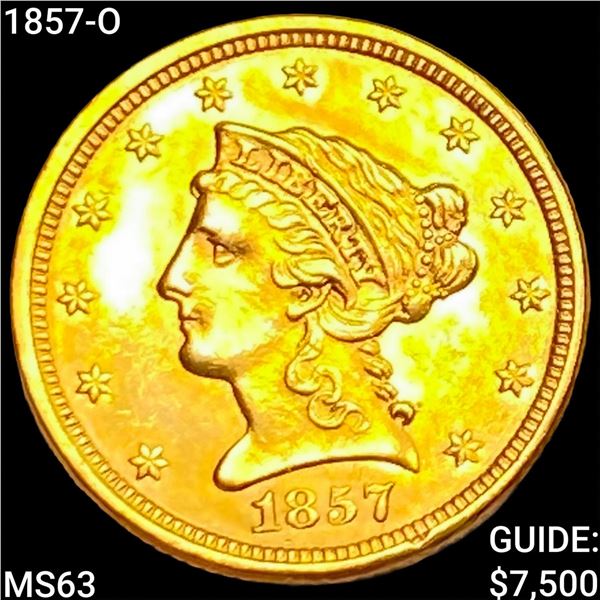 1857-O $2.50 Gold Quarter Eagle CHOICE BU