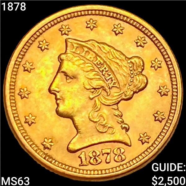 1878 $2.50 Gold Quarter Eagle CHOICE BU