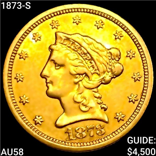 1873-S $2.50 Gold Quarter Eagle CHOICE AU