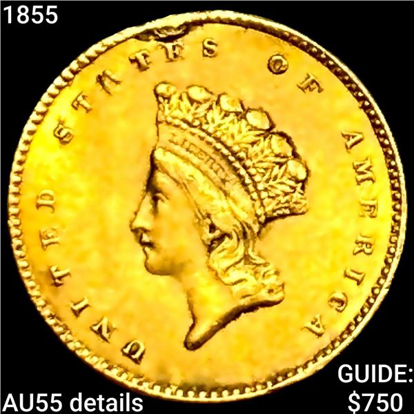1855 Rare Gold Dollar HIGH GRADE