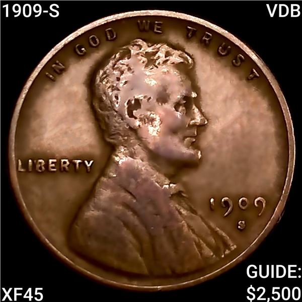 1909-S VDB Wheat Cent NEARLY UNCIRCULATED