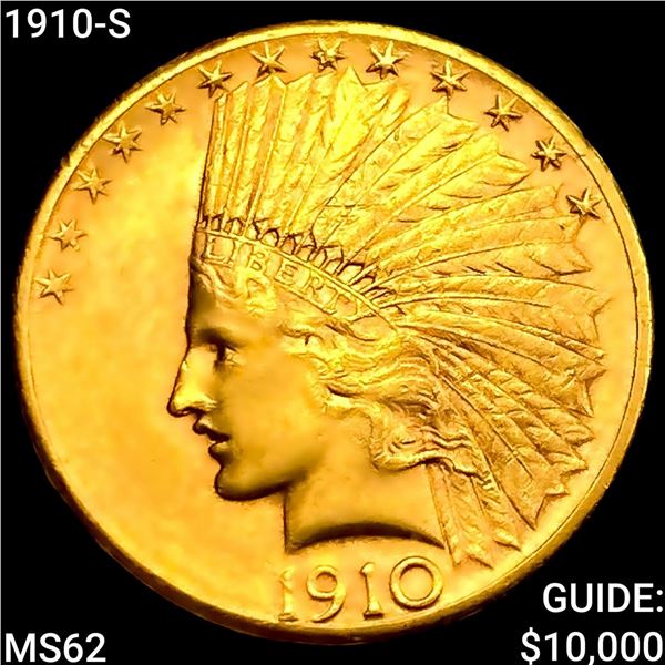 1910-S $10 Gold Eagle UNCIRCULATED