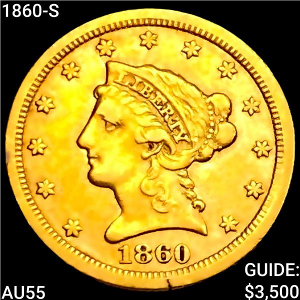 1860-S $2.50 Gold Quarter Eagle HIGH GRADE