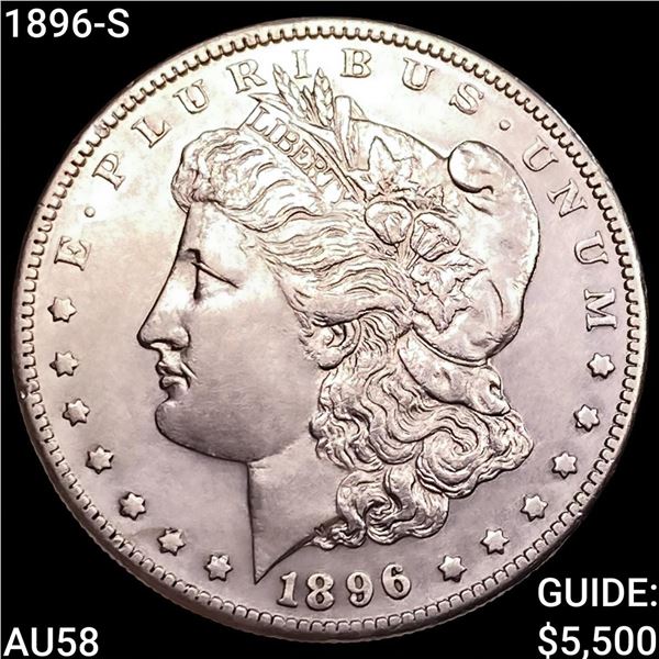 1896-S Morgan Silver Dollar CHOICE AU