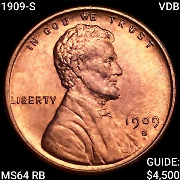 1909-S VDB Wheat Cent CHOICE BU RB