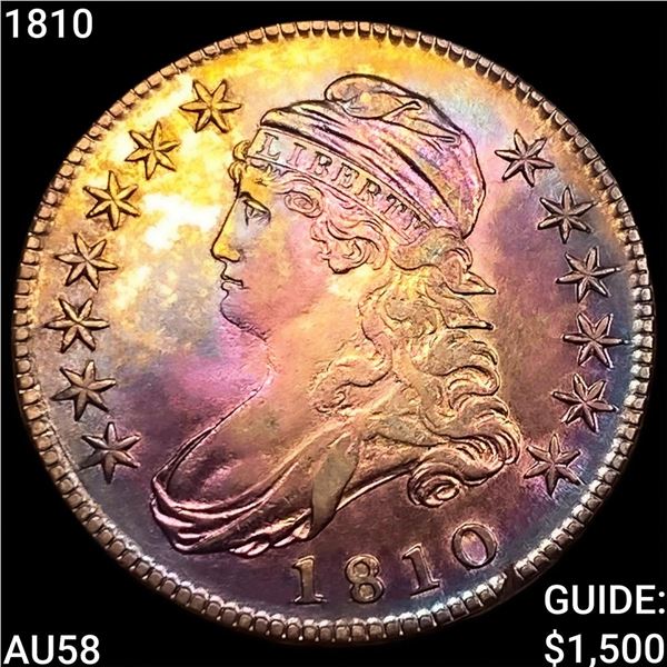 1810 Capped Bust Half Dollar CHOICE AU