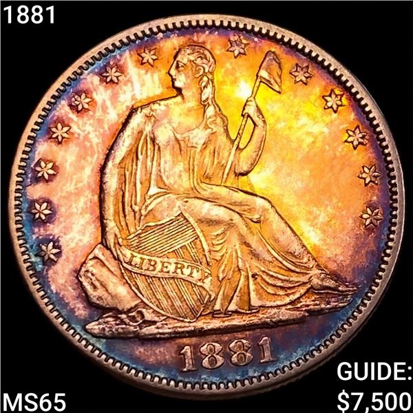 1881 Seated Liberty Half Dollar GEM BU