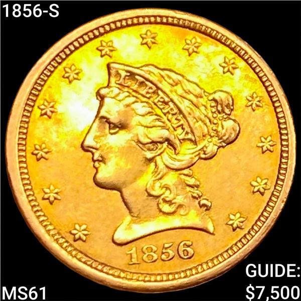 1856-S $2.50 Gold Quarter Eagle UNCIRCULATED