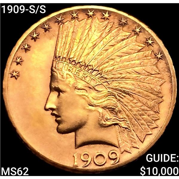 1909-S/S $10 Gold Eagle UNCIRCULATED