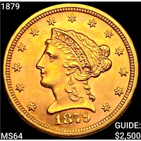 1879 $2.50 Gold Quarter Eagle CHOICE BU