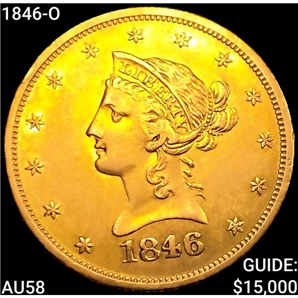 1846-O $10 Gold Eagle CHOICE AU