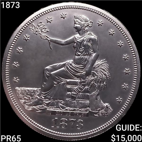 1873 Silver Trade Dollar GEM PROOF