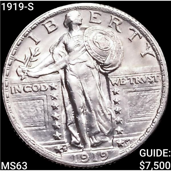 1919-S Standing Liberty Quarter CHOICE BU