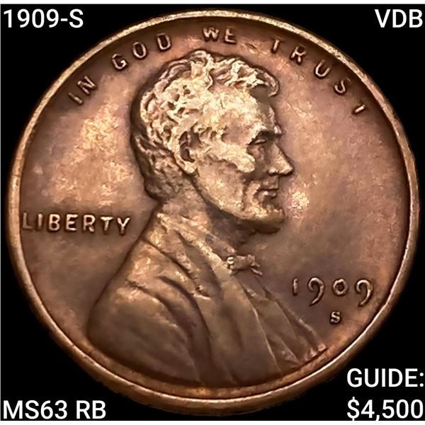 1909-S VDB Wheat Cent CHOICE BU RB