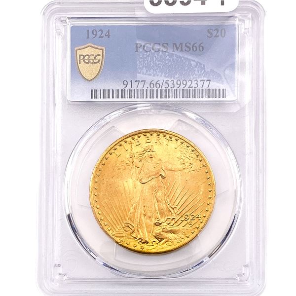 1924 $20 Gold Double Eagle PCGS MS66