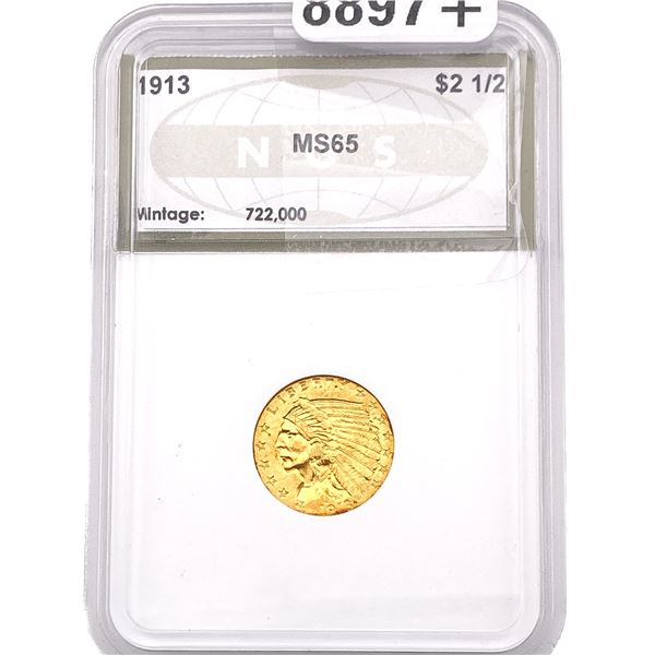 1913 $2.50 Gold Quarter Eagle NGS MS65