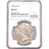 Image 1 : 1934-D Silver Peace Dollar NGC MS64