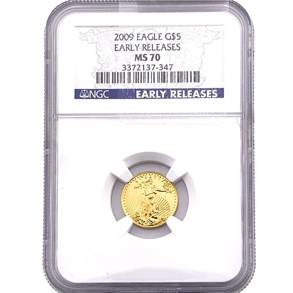 2009 1/10oz $5 Gold Eagle NGC MS70