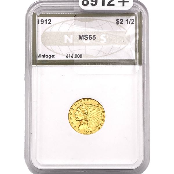 1912 $2.50 Gold Quarter Eagle NGS MS65