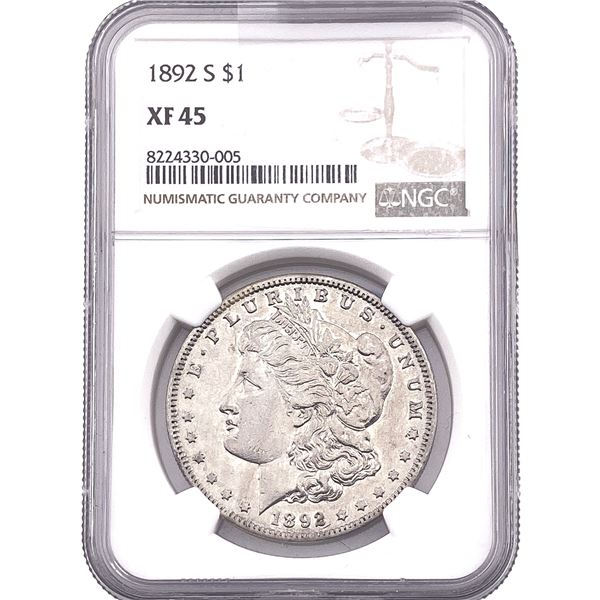 1892-S Morgan Silver Dollar NGC XF45