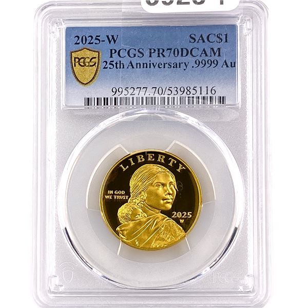 2025-W 1/2oz Gold Sacagawea Dolllar PCGS PR70 DCAM