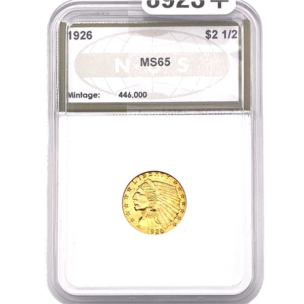 1926 $2.50 Gold Quarter Eagle NGS MS65