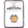 Image 1 : 1927 $2.50 Gold Quarter Eagle NGC MS61