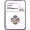 Image 1 : 1916 Mercury Silver Dime NGC MS64 FB