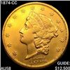 Image 1 : 1874-CC $20 Gold Double Eagle CHOICE AU