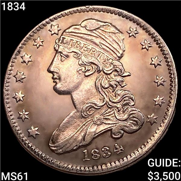 1834 Capped Bust Quarter UNCIRCULATED