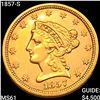 Image 1 : 1857-S $2.50 Gold Quarter Eagle UNCIRCULATED