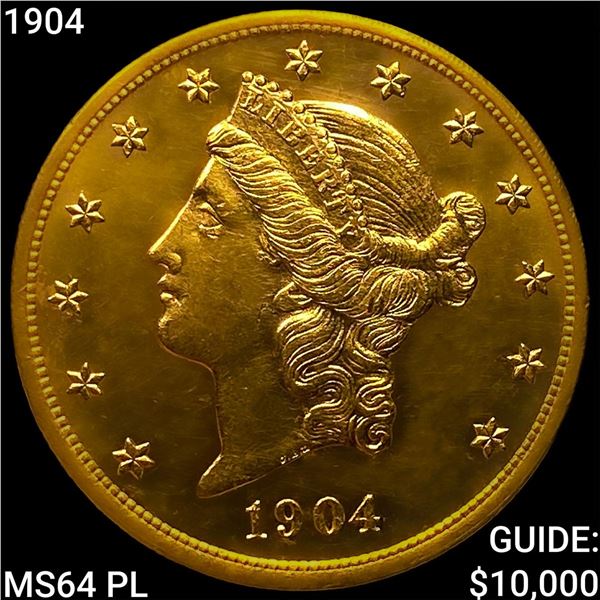 1904 $20 Gold Double Eagle CHOICE BU PL