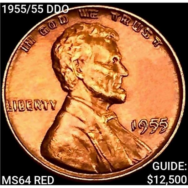 1955/55 DDO Wheat Cent CHOICE BU RD