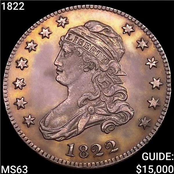 1822 Capped Bust Quarter CHOICE BU