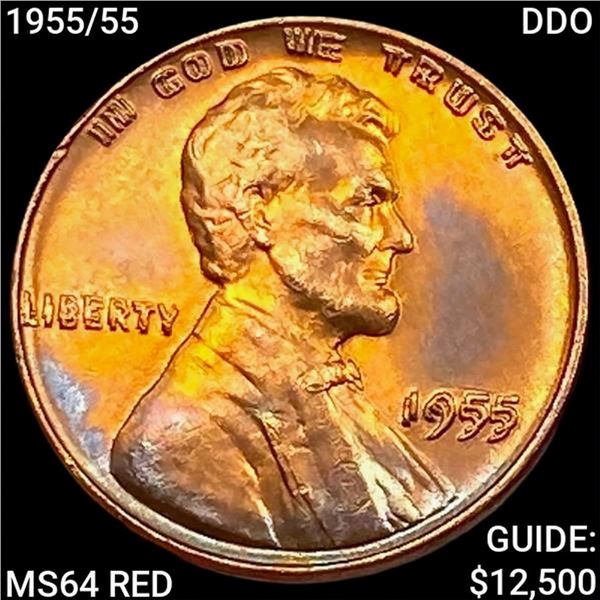 1955/55 DDO Wheat Cent CHOICE BU RD