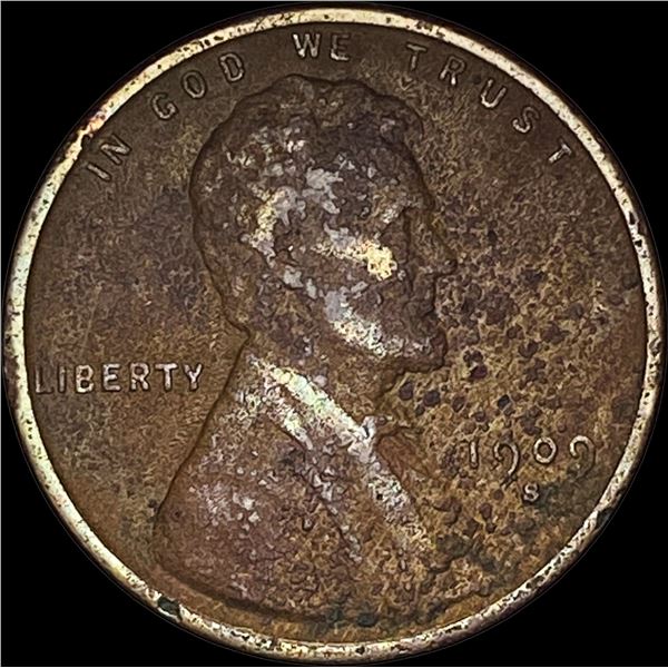 1909-S Lincoln Wheat Cent NICELY CIRCULATED