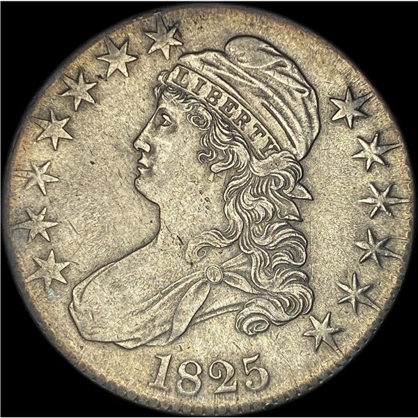 1825 Capped Bust Half Dollar CLOSELY UNCIRCULATED