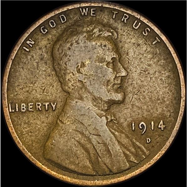 1914-D Lincoln Wheat Cent LIGHTLY CIRCULATED