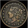 Image 1 : 1857 Hard Times Token Not One Cent. LIGHTLY CIRCULATED