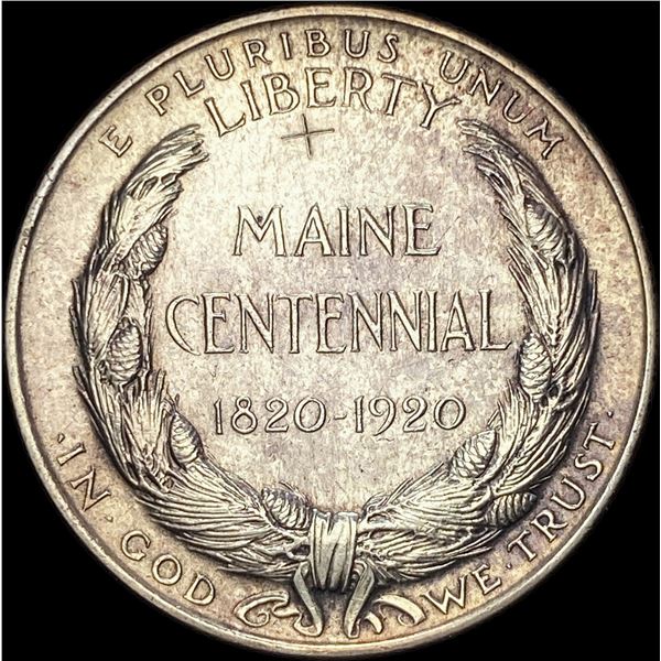 1920 Silver Maine Centennial Half Dollar CHOICE AU