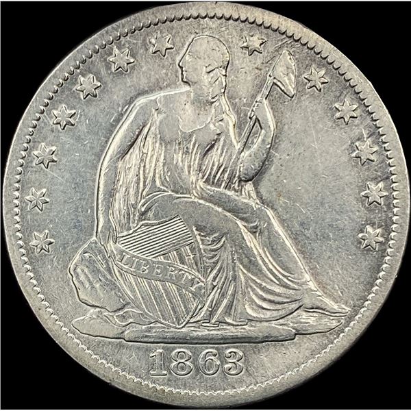 1863-S Silver Half Dollar ABOUT UNCIRCULATED